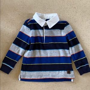 Janie & Jack Collared Striped Polo Shirt